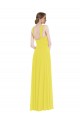 Affordable Sleeveless Sweetheart Soft Chiffon Yellow Long Semi Formal Evening Dress